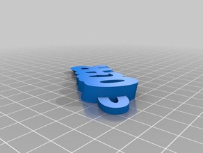 my customized iamburnys v2text -oscar keychains 3d print model - Mito3D