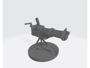steampunk armes valtz arme à feu accessoires de jeu 28mm 30mm cikkirock la coutume gatling miniature l'ouest 3d print model - Mito3D