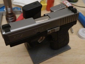 kahr pm9 pistol stand other 3d print model - Mito3D