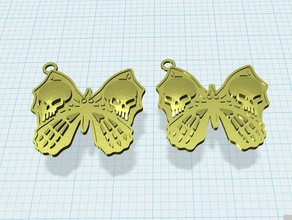 butterfly keychain keychains 3d print model - Mito3D