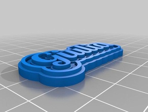 giulia etiqueta llaveros personalizado 3d print model - Mito3D