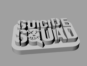 targa suicide squad 3d la stampa piastra rhino 3d print model - Mito3D