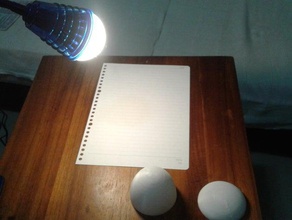 led-Lampe dome-Diffusor 3 Größen 68mm 6775mm office Schreibtisch-Lampe 3d print model - Mito3D