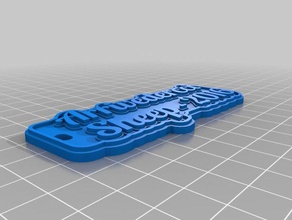 özelleştirilmiş çok satırlı etiket anahtarlığım Anahtarlık 3d print model - Mito3D