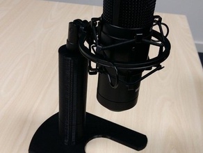 microfono a condensatore con supporto da tavolo musica 3d print model - Mito3D
