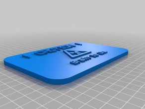 Vorsicht Zeichen logos angepasst 3d print model - Mito3D