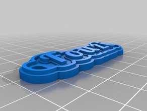 minha personalizado de várias linhas tag keychfouzi1ain chaveiros 3d print model - Mito3D