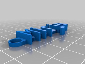 my customized message keychain miri organization 3d print model - Mito3D