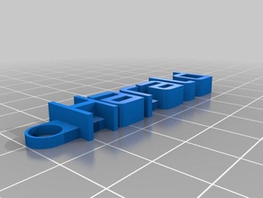 my customized message keychain harald organization 3d print model - Mito3D