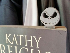 jack&acutes head bookmark nightmare before christmas signs logos bookmarks buch bcher halloween decoration prop scary lesezeichen read reading weihnachten 3d print model - Mito3D