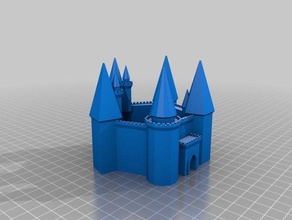 kings castle Gebäude Strukturen angepasst 3d print model - Mito3D