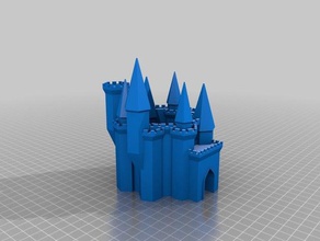 Burg Gebäude Strukturen angepasst 3d print model - Mito3D