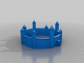 Schloss-Verkleidung Gebäude Strukturen angepasst 3d print model - Mito3D