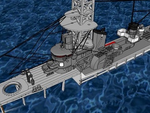 kurgusal aegis yükseltme parçası kagero sınıf pcv rc araç destroyer tekne parçaları wpf projesi İkinci Dünya Savaşı yukikaze 3d print model - Mito3D
