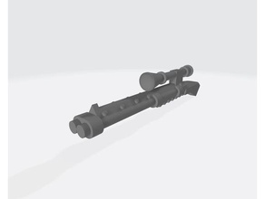 steampunk çift tüfek, 28 mm çaplı tabanca silah sahne 30mm cikkirock özel hackbutt minyatür pathfinder scifi av tüfeği Batı 3d print model - Mito3D