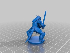 sangre de dragón luchador alternativa espadas los juguetes juegos dungeons dragons openscad 3d print model - Mito3D
