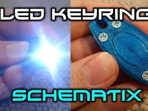 superbright led keyring torch diy schematix 3d print model - Mito3D