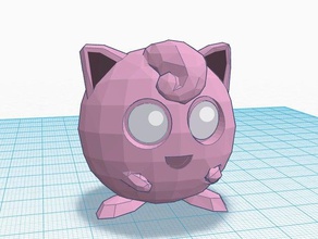 pokemon jigglypuff baixa contagem de polígonos 3d criaturas 3dmodel low poly ir 3d print model - Mito3D