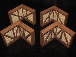 openforge 20 corner construction kit tudor backs toy game accessories dnd tiles dungeon miniatures openforge2 openforgeckit pathfinder rpg tabletop tavern terrain wood 3d print model - Mito3D
