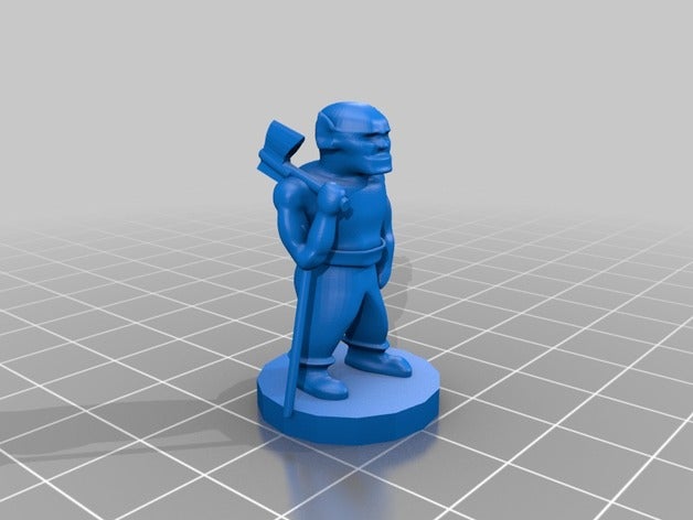 di base umanoide mostro tipo ascia modelli 28mm gioco da tavolo dnd fantasia rpg mappa 3D print model - Mito3D