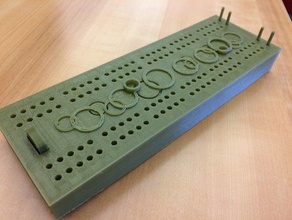 basic cribbage board Spiele - Karte-Spiel Kartenspiele 3d print model - Mito3D