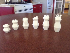 modern chess set 3d printing 3d print model - Mito3D