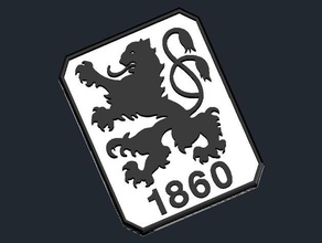 tsv 1860 m&uumlnchen logo i segni loghi 2 bundesliga csd deutschland elil loewen lwen mnchen 3d print model - Mito3D