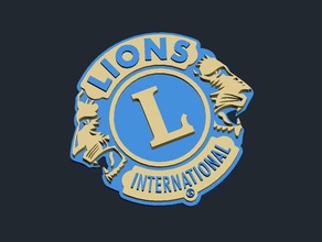 lions club ınternational logo işaretler logoları csd 3d print model - Mito3D