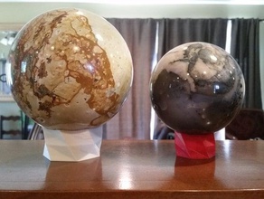 pierre œuf sphère stand sculptures lapidaire openscad 3d print model - Mito3D