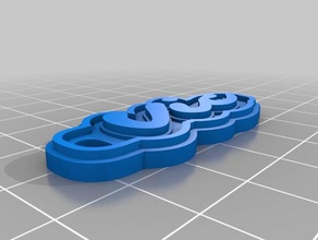 vic keychains customized 3d print model - Mito3D