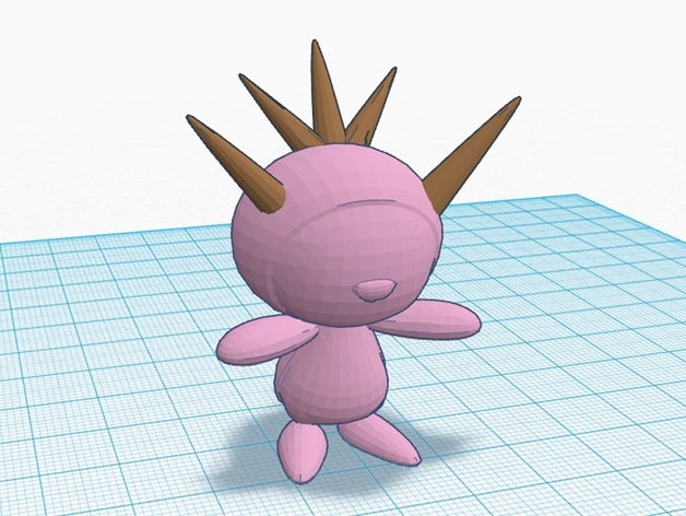 pokemon chespin 3d model we3duk creatures 3dmodel go 3D print model - Mito3D