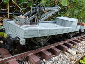 crane wagon scale 132 gauge 1 mechanical toys vagon garden railway train 3d print model - Mito3D