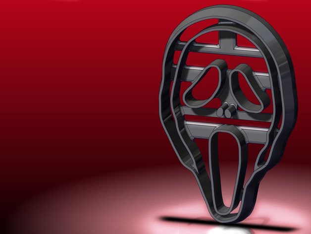 scream masque à l'emporte-pièce des signes les logos ausstecher le bicarbonate biscuit cookiecutter témoins de la cuisson d'horreur cuisine outil plaetzchenausstecher 3D print model - Mito3D