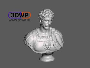 Roma büstü 3d tarama Sezar tarar kopyaları 123d 123dcatch yakala eski Yunan meshmixer Müzesi sanatı heykel Heykeli 3d print model - Mito3D