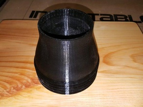 x-carve dust collection hose adapter 4in-25in parts collector 3d print model - Mito3D
