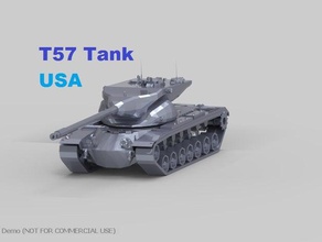 t57 tank vehicles 3d print model - Mito3D