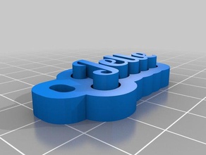 jelle Schlüsselanhänger angepasst 3d print model - Mito3D
