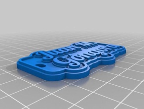 juan gongora-tag Schlüsselanhänger angepasst 3d print model - Mito3D