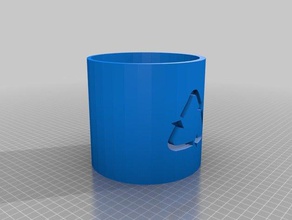filament recycle bin 3d printer accessories scrap trash can waste box tinkercad 3d print model - Mito3D