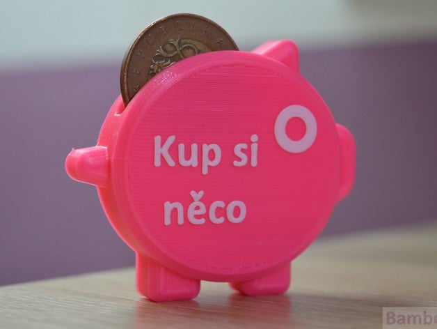 piggy bank fridge magnet household magnets gift money saving piggy-bank piggybank 3D print model - Mito3D