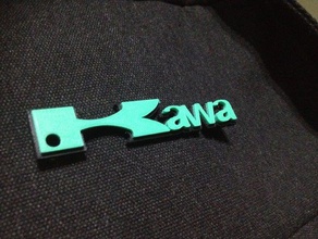 chave de cadeia kawasaki chaveiros chaveiro 3d print model - Mito3D