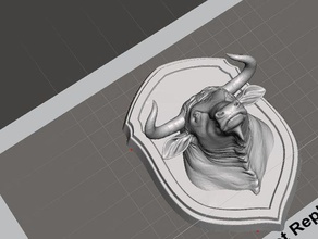 bull head mount scans & replicas 3d print model - Mito3D