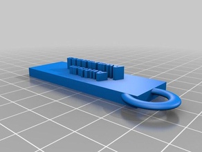 autism awareness keychain other easy print prototype simple 3d print model - Mito3D