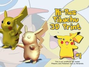 better pikachu video games figurine pokemon go 3d print model - Mito3D