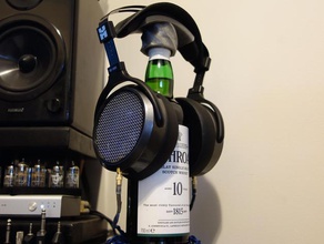 alco bottle headphone stand audio headphones hanger holder hook headset hifiman sennheiser 3d print model - Mito3D
