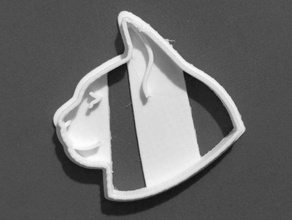 cat profile cookie cutter kitchen dining cute decoration face halloween kitty party side theme 3d print model - Mito3D