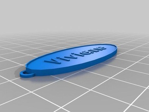 meine angepasste Ovale Schlüsselanhänger-vivienne Schlüsselanhänger 3d print model - Mito3D