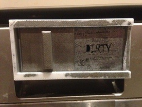 deslizamento limpa suja sinal máquina de lavar louça a cozinha jantar 3d print model - Mito3D