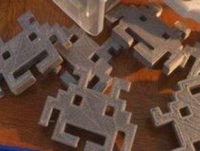 space invader video games videogame 3d print model - Mito3D