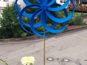 optical illusion pinwheel bearings old version outdoor garden air rotation wind windmill 3d print model - Mito3D